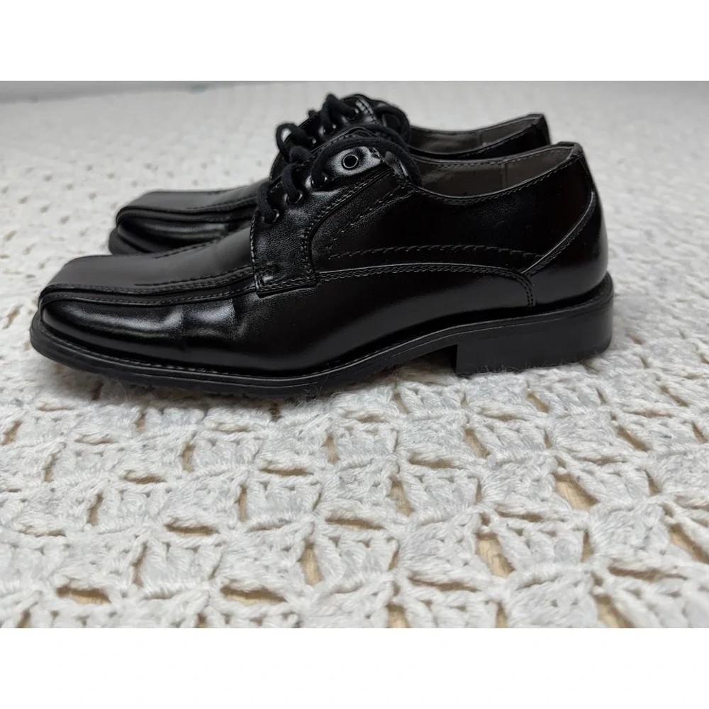 Stacy Adams Dress Shoes Boys Size 1 M Black Slip On Dressy Formal  Dress